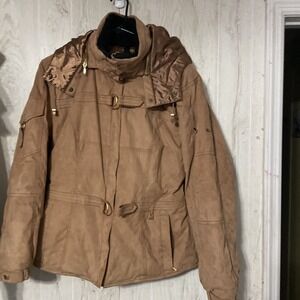 Vintage Nils Skiwear Tan Ski Jacket Coat Women's Size 12
